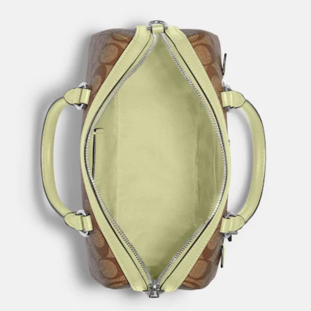 Coach Rowan Satchel In Signature Canvas
SV/Khaki/Pale Lime - Picture 3 of 16